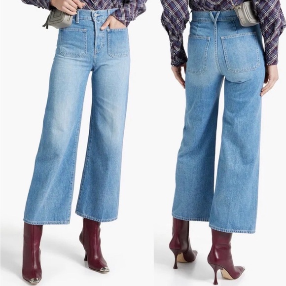 Veronica Beard Denim - VERONICA BEARD Grant Wide Leg Super High Rise Flare Jeans \\ 28